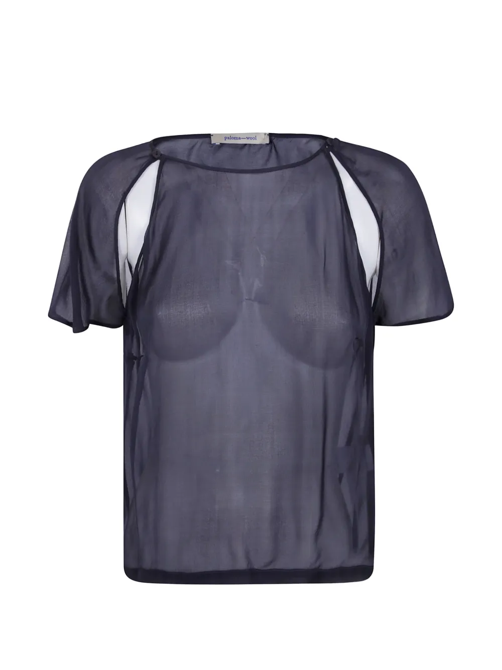 Paloma Wool cut-out silk T-shirt - Grigio