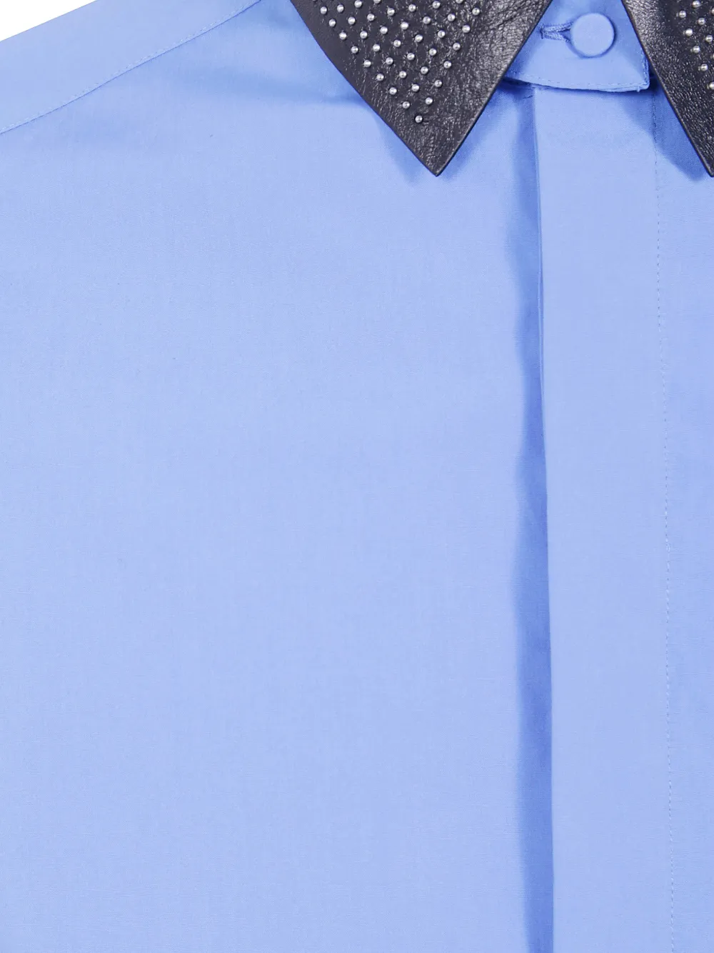 TOM FORD piece dyed poplin fluid fit shirt Blauw