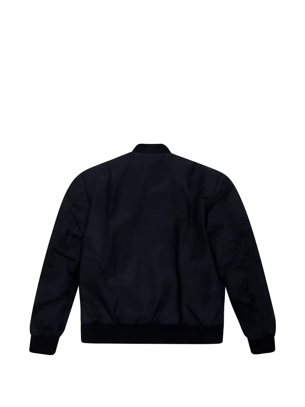 Fendi Kids logo-patch bomber jacket Zwart
