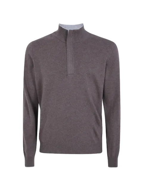 Gran Sasso elbow-patch quarter-zip sweater