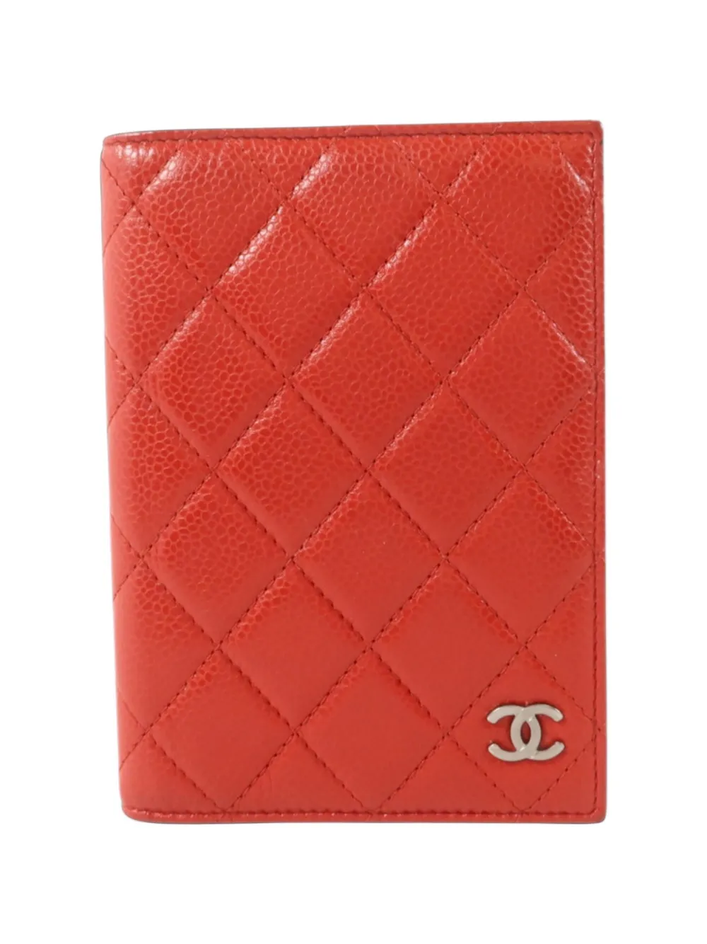 CHANEL Pre-Owned CC-logo quilted passport case - Rot