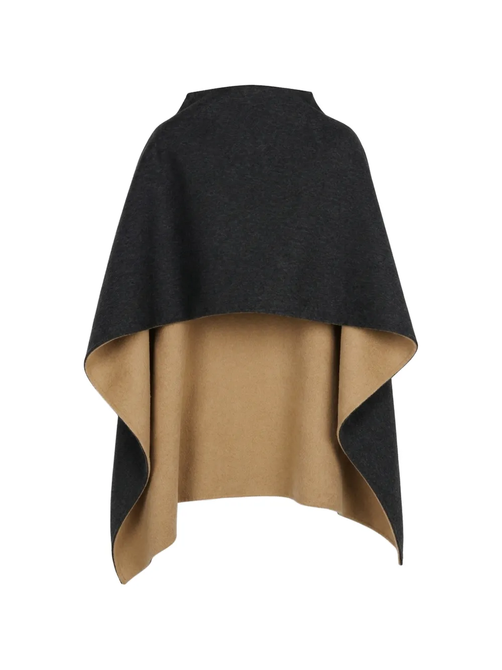 Alberta Ferretti jacquard reversible cape Grijs