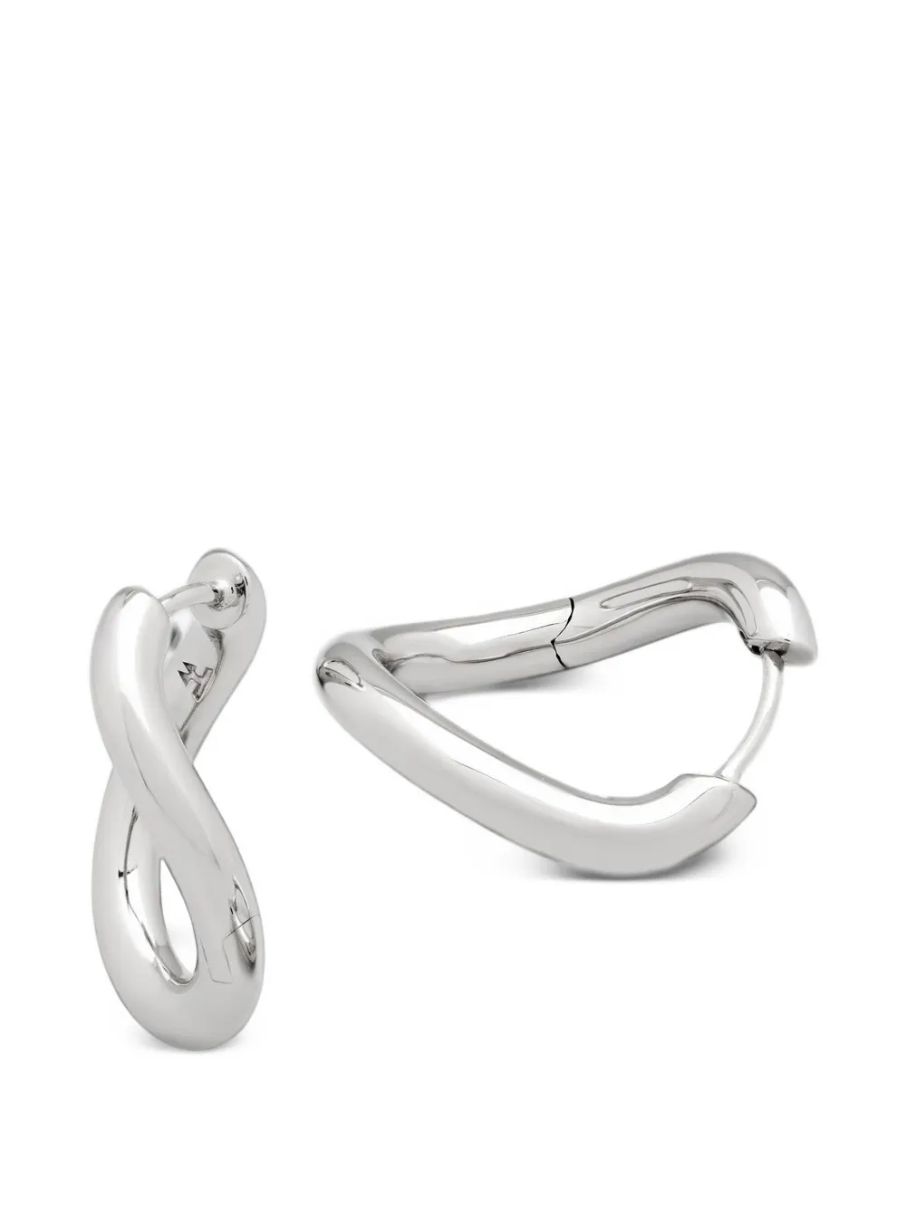 Tom Wood large River hoop earrings - Argento