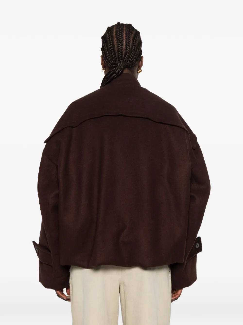 Maison MIHARA YASUHIRO roll-up hem duffle coat Bruin