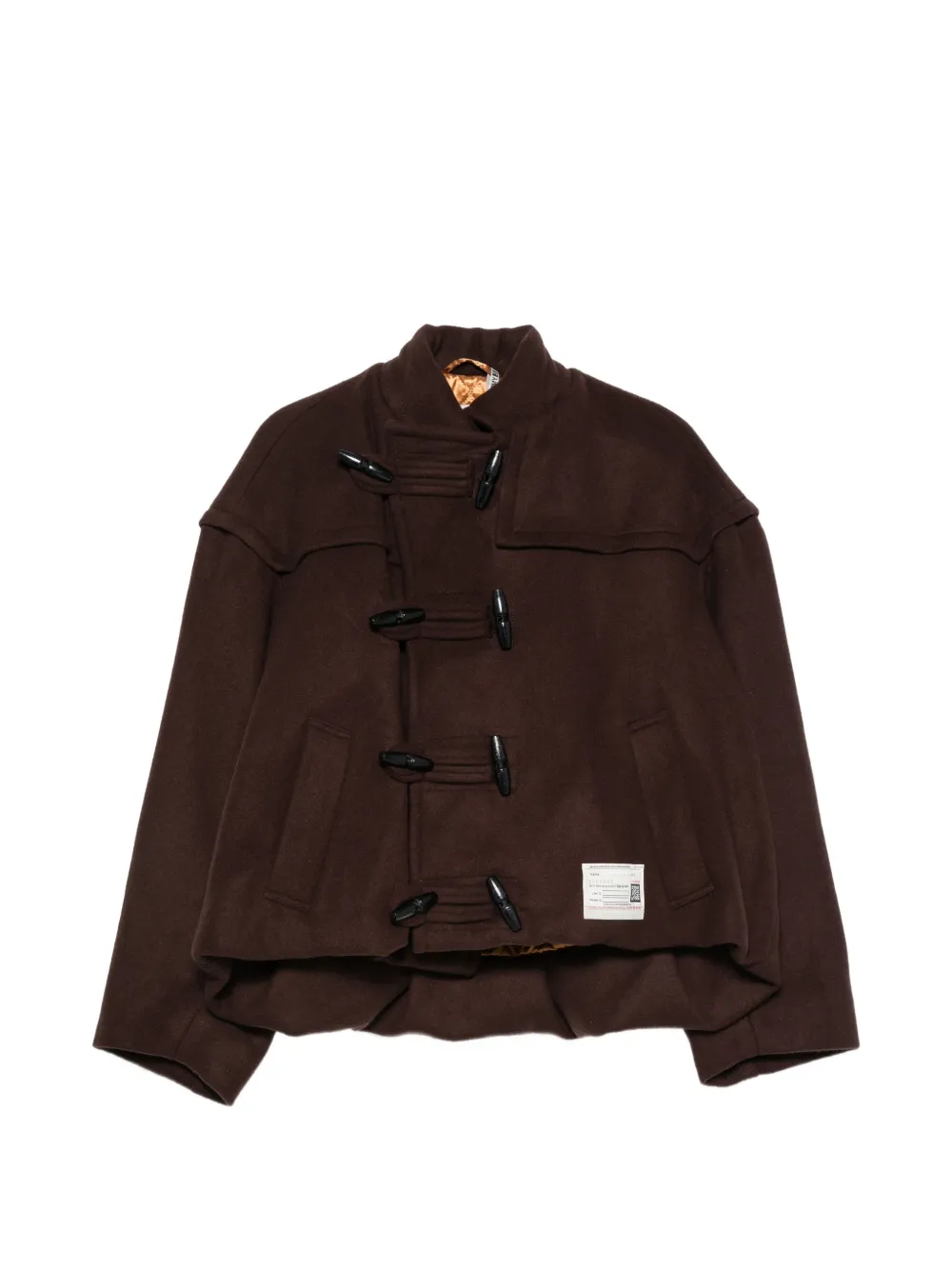 Maison MIHARA YASUHIRO roll-up hem duffle coat - Marron Maison MIHARA YASUHIRO roll-up hem duffle coat - Marron