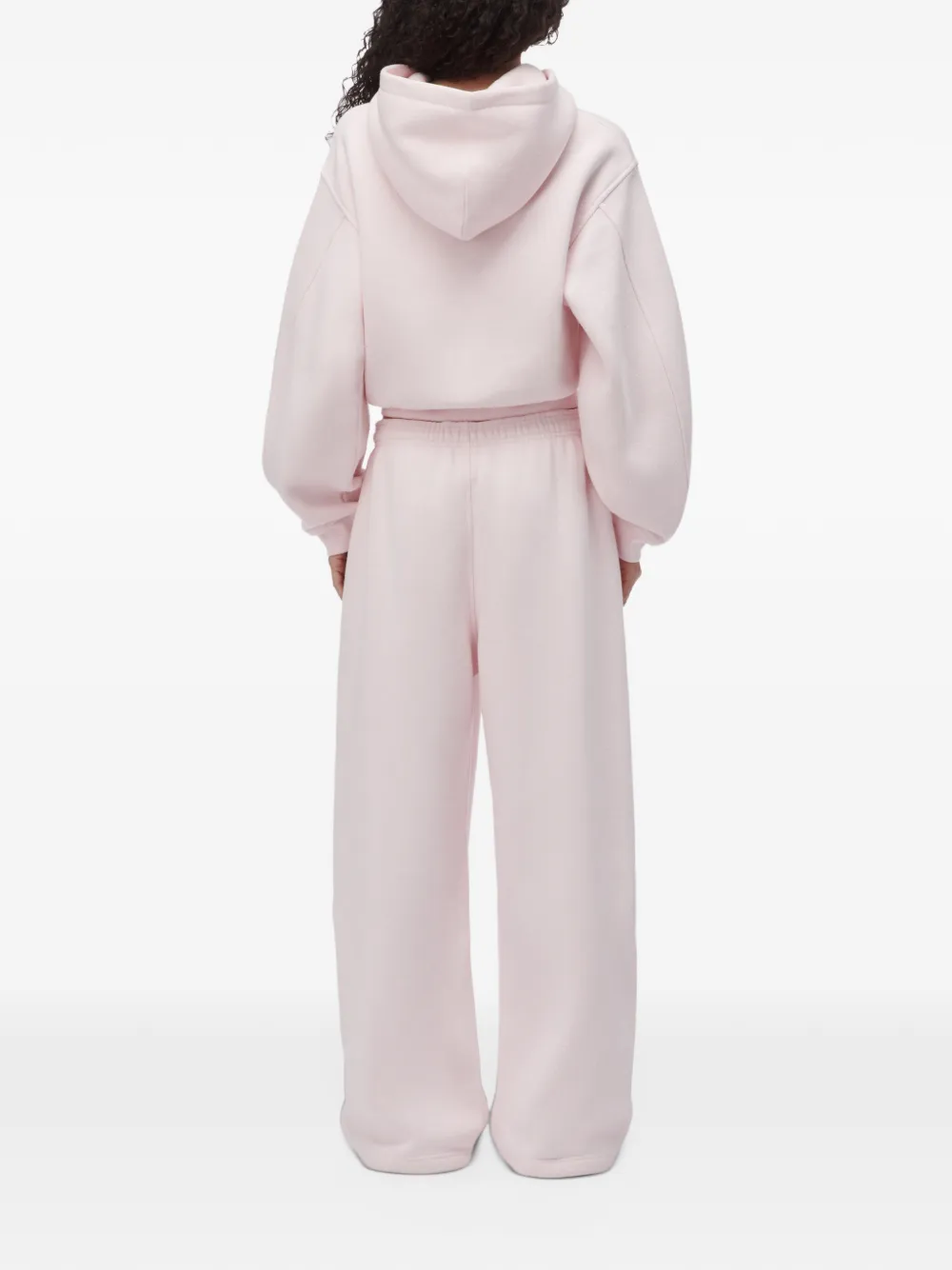 Alexander Wang hotfix-embellished zip-up hoodie Roze