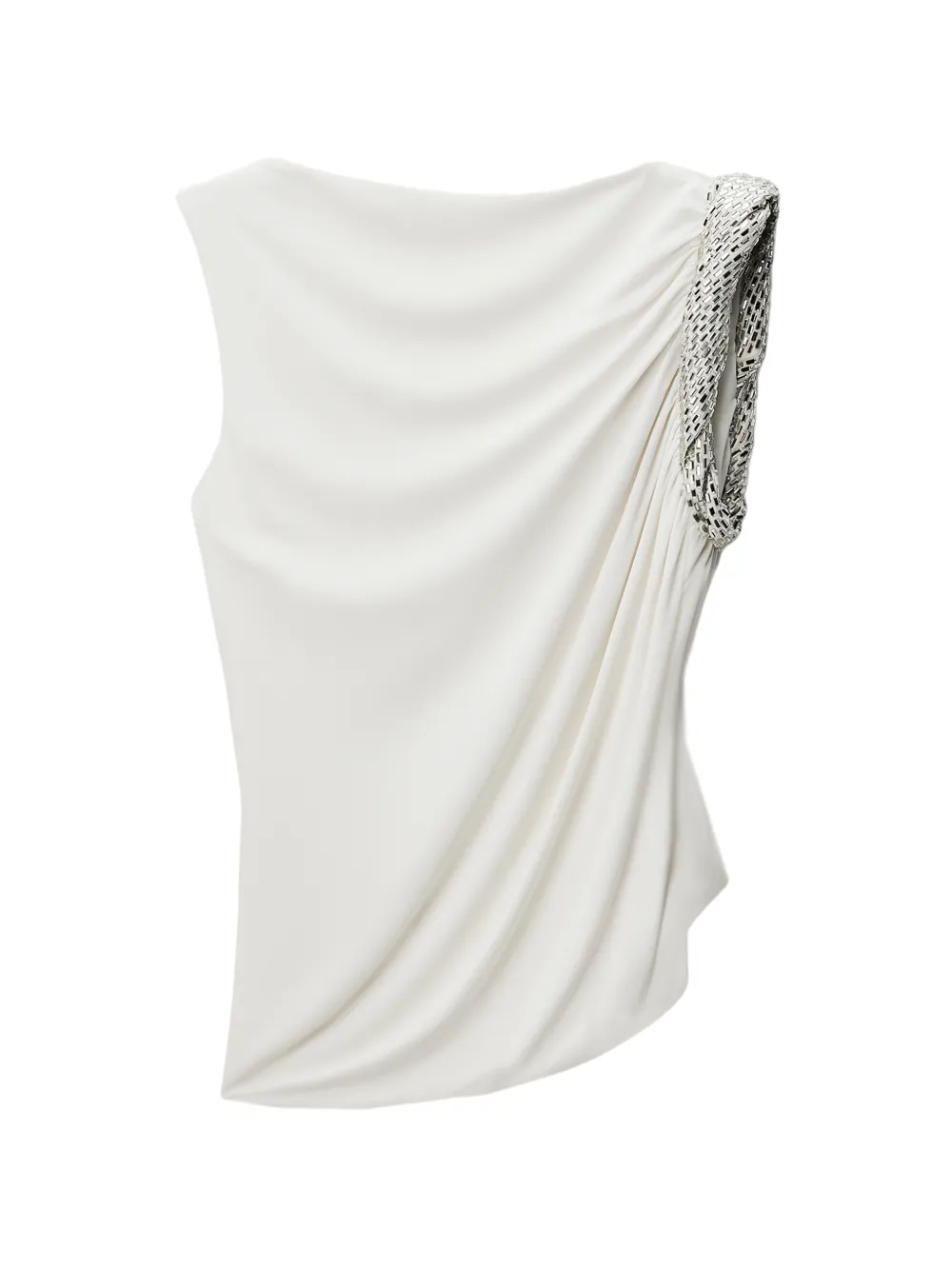 Alexander Wang crystal twist sleeveless top Wit