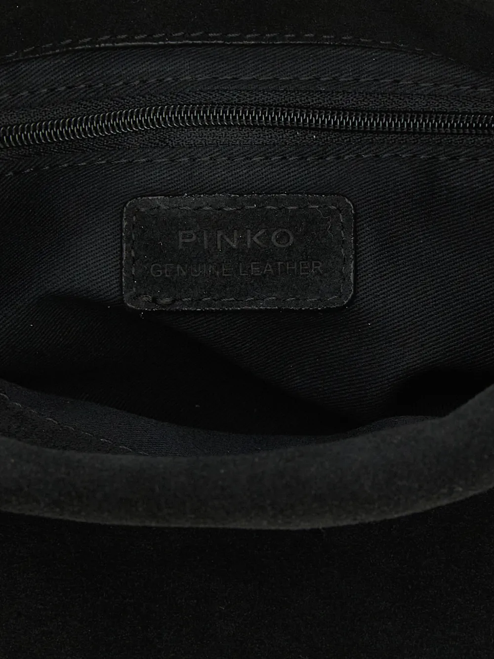 PINKO Flower Love Birds Diamond Cut shoulder bag Zwart