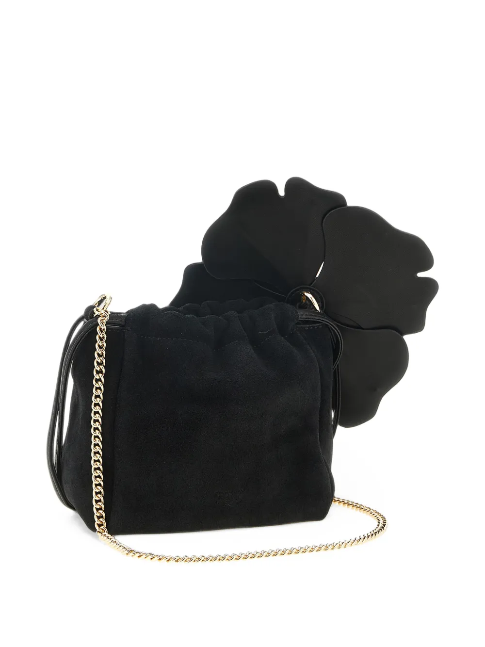 PINKO Flower Love Birds Diamond Cut shoulder bag Zwart