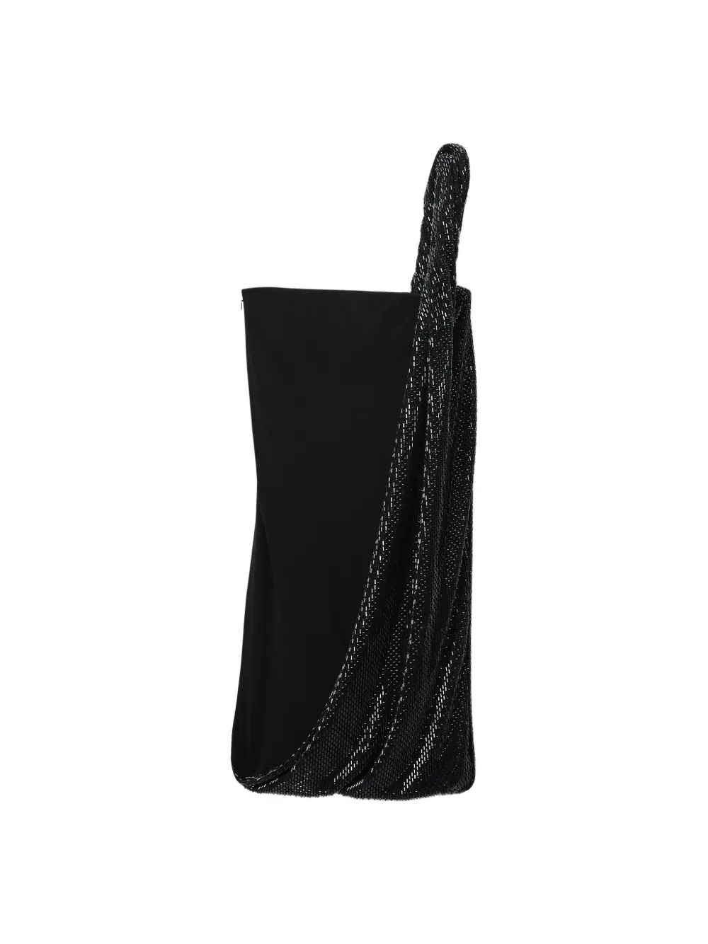 Alexander Wang crystal twist asymmetric strapless dress Zwart
