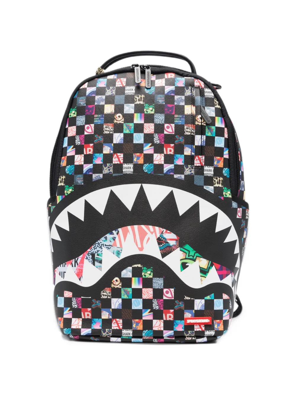 Sprayground Sharkverse Universe checkered backpack - Nero