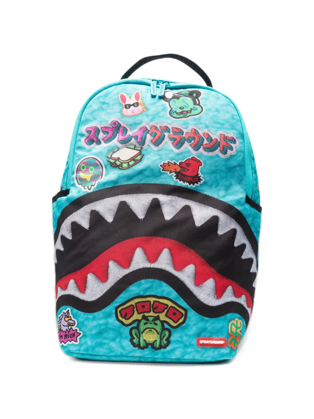 Sprayground Lucky Pack graphic-patch Shark-print backpack - Blu