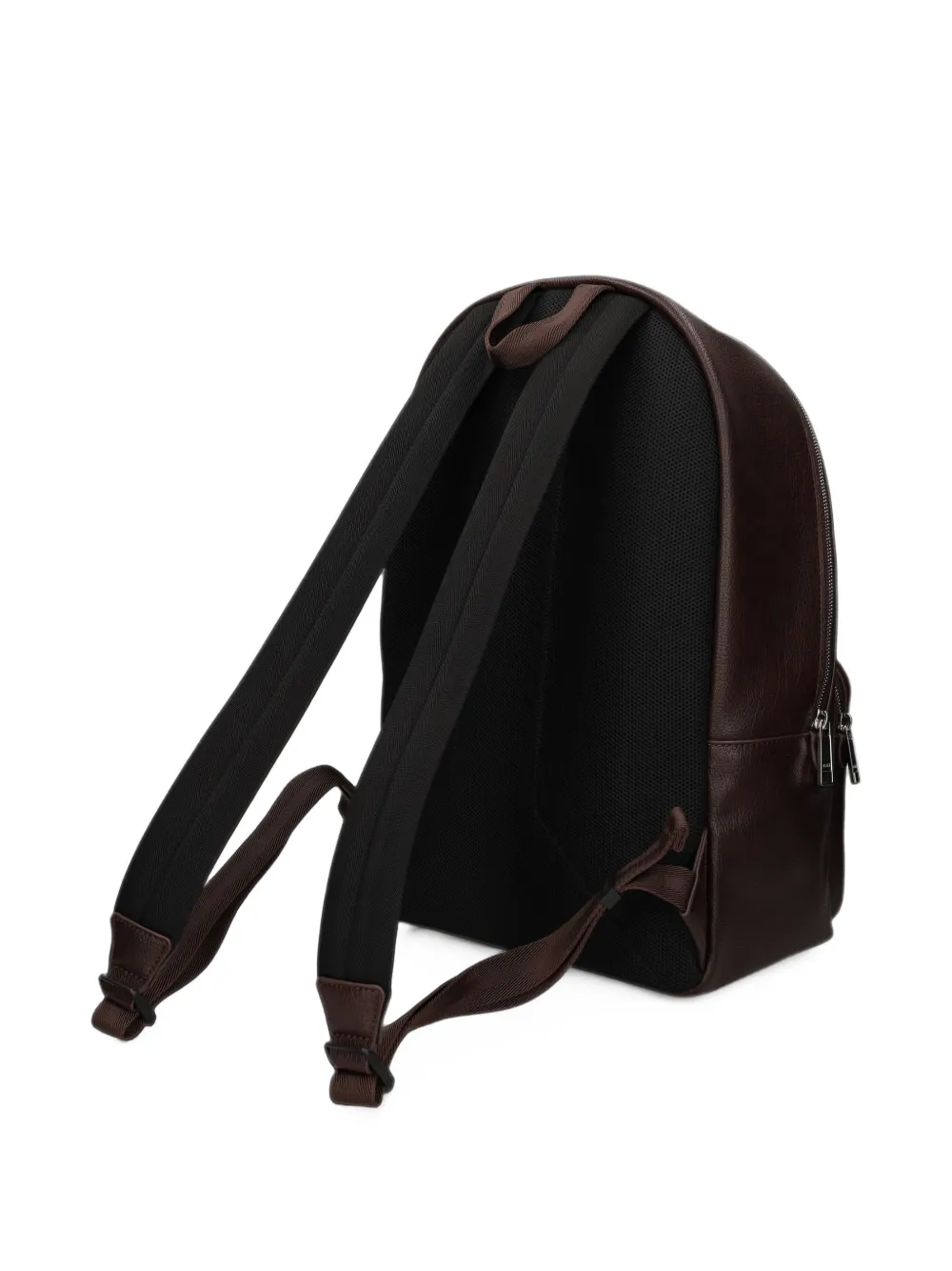 BOSS Ray logo-plaque pebbled-effect backpack Bruin