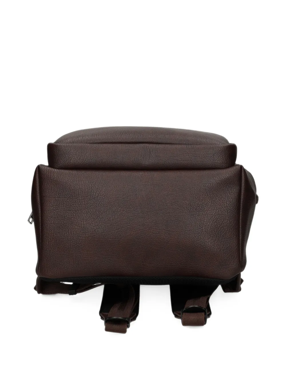 BOSS Ray logo-plaque pebbled-effect backpack Bruin