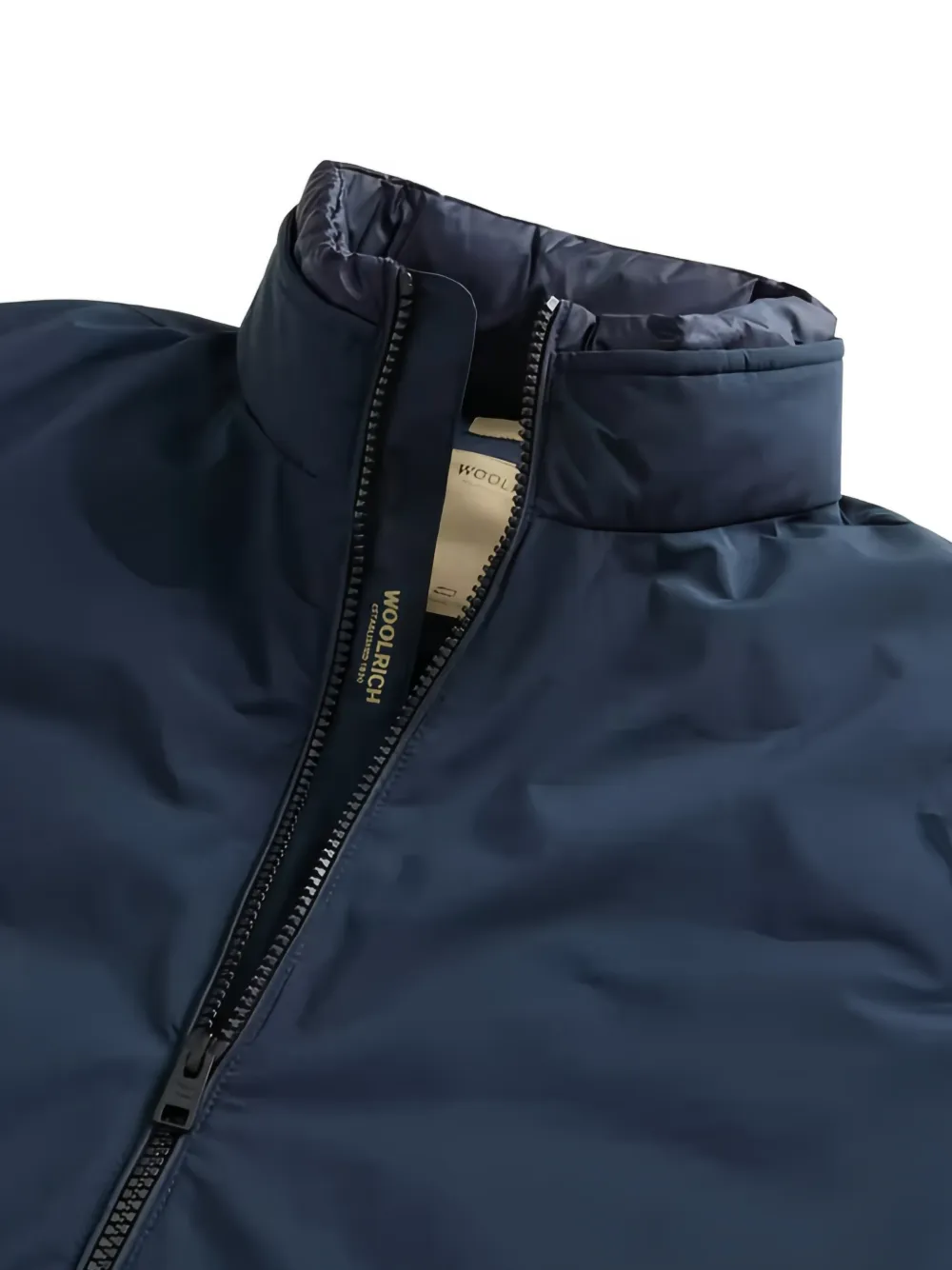 Woolrich quilted-lining zip-up bomber jacket Blauw