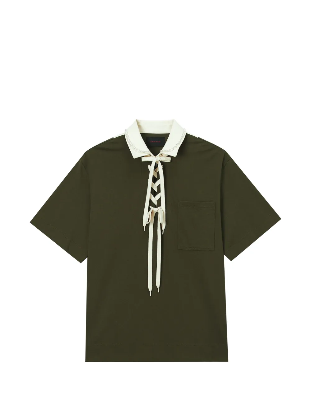 Simone Rocha polo con lacci - Verde