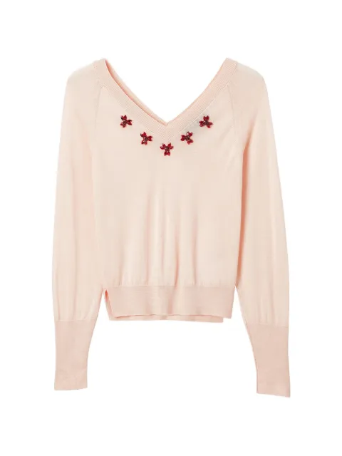 Simone Rocha crystal-embellished V-neck sweater