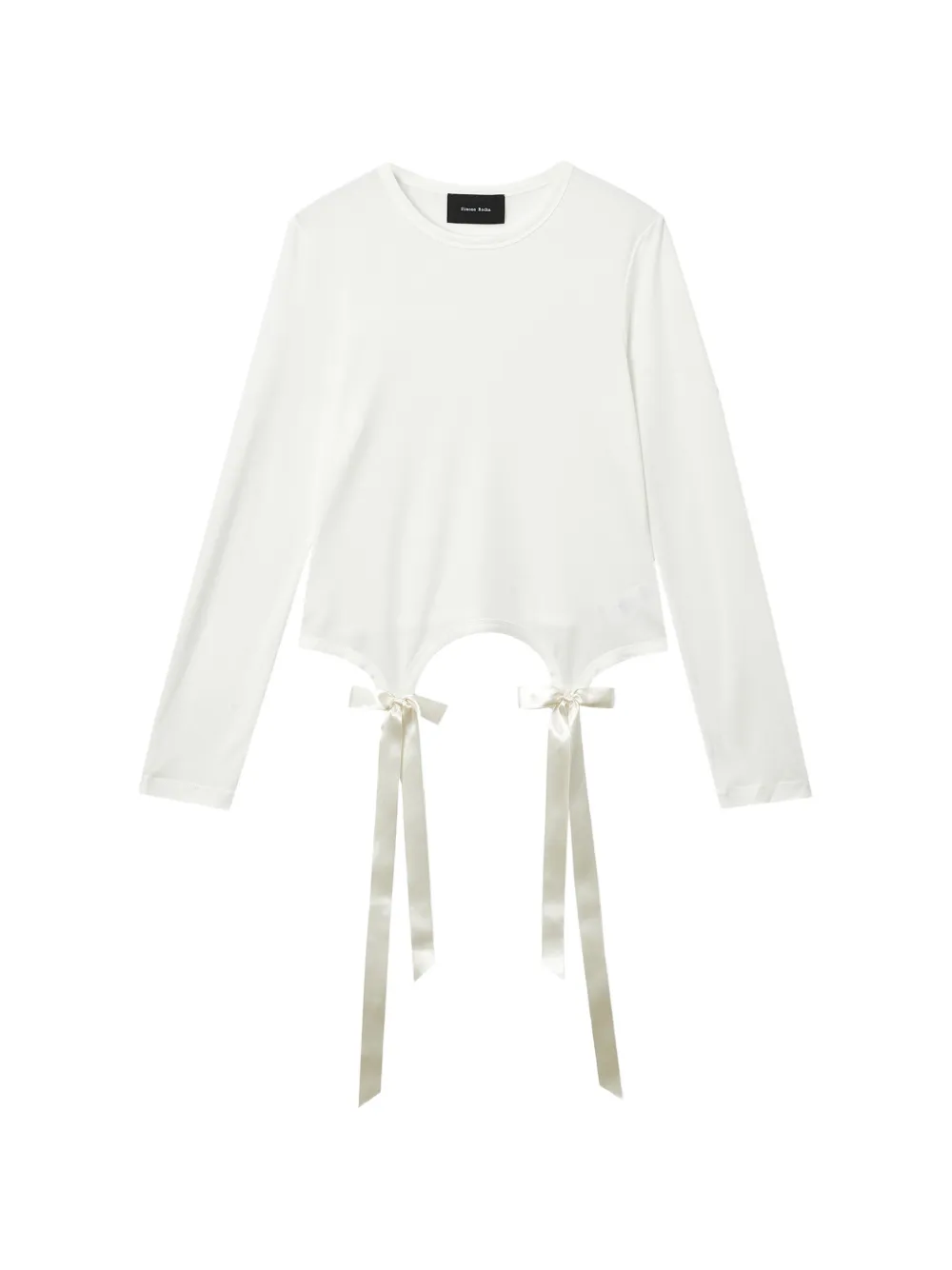 Simone Rocha bow-detail long-sleeve T-shirt Beige