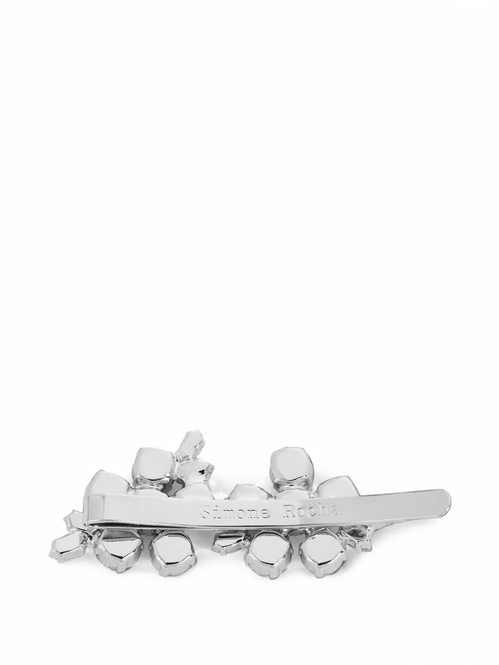 Simone Rocha Mini Hellebore crystal-embellished hair cli Zilver