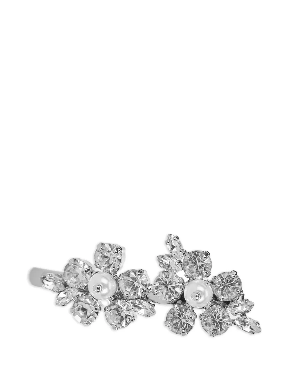Simone Rocha Mini Hellebore crystal-embellished hair clip Zilver