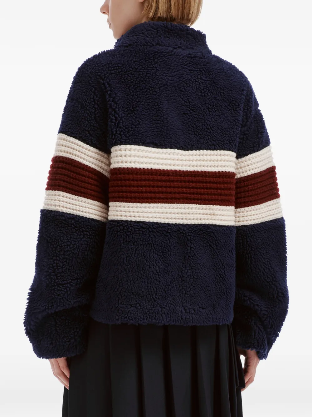 Sea Georgie striped fleece jacket Blauw