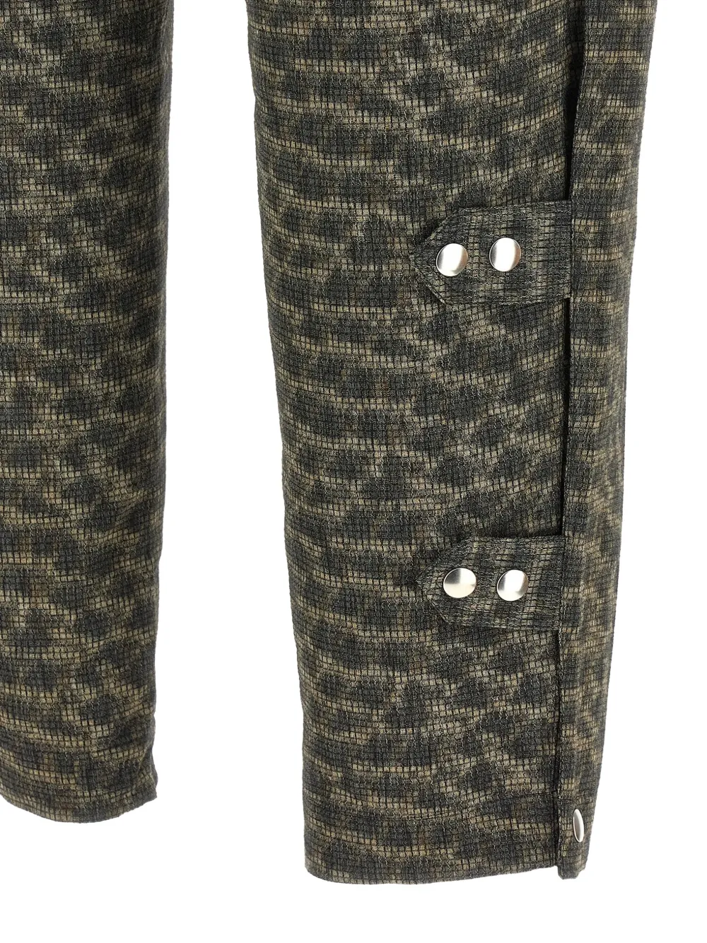 Kiko Kostadinov Peregrine feather-print trousers Groen