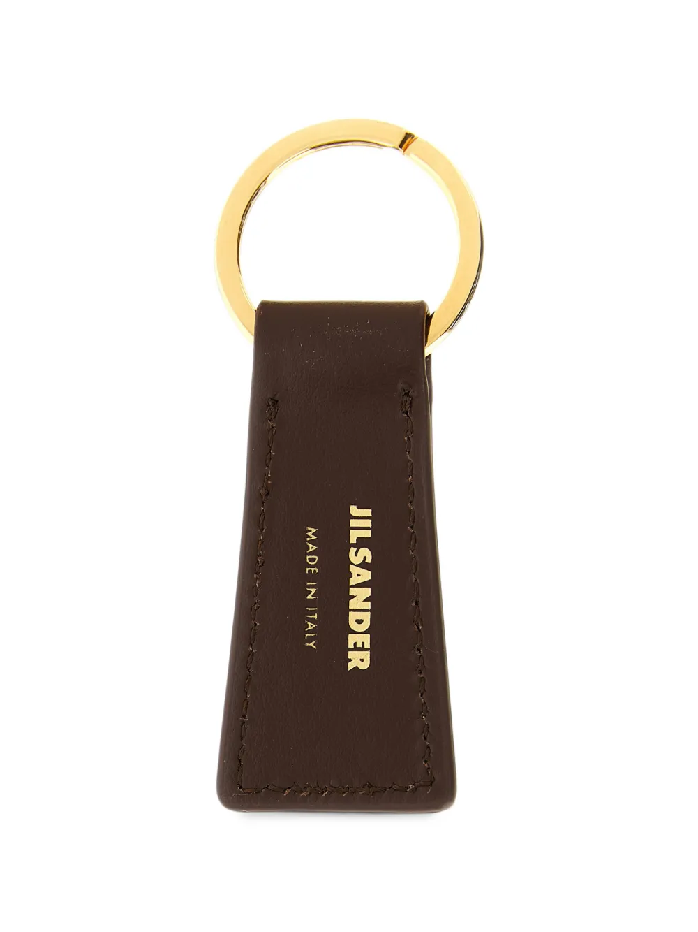 Jil Sander Linea padded leather keyring Bruin