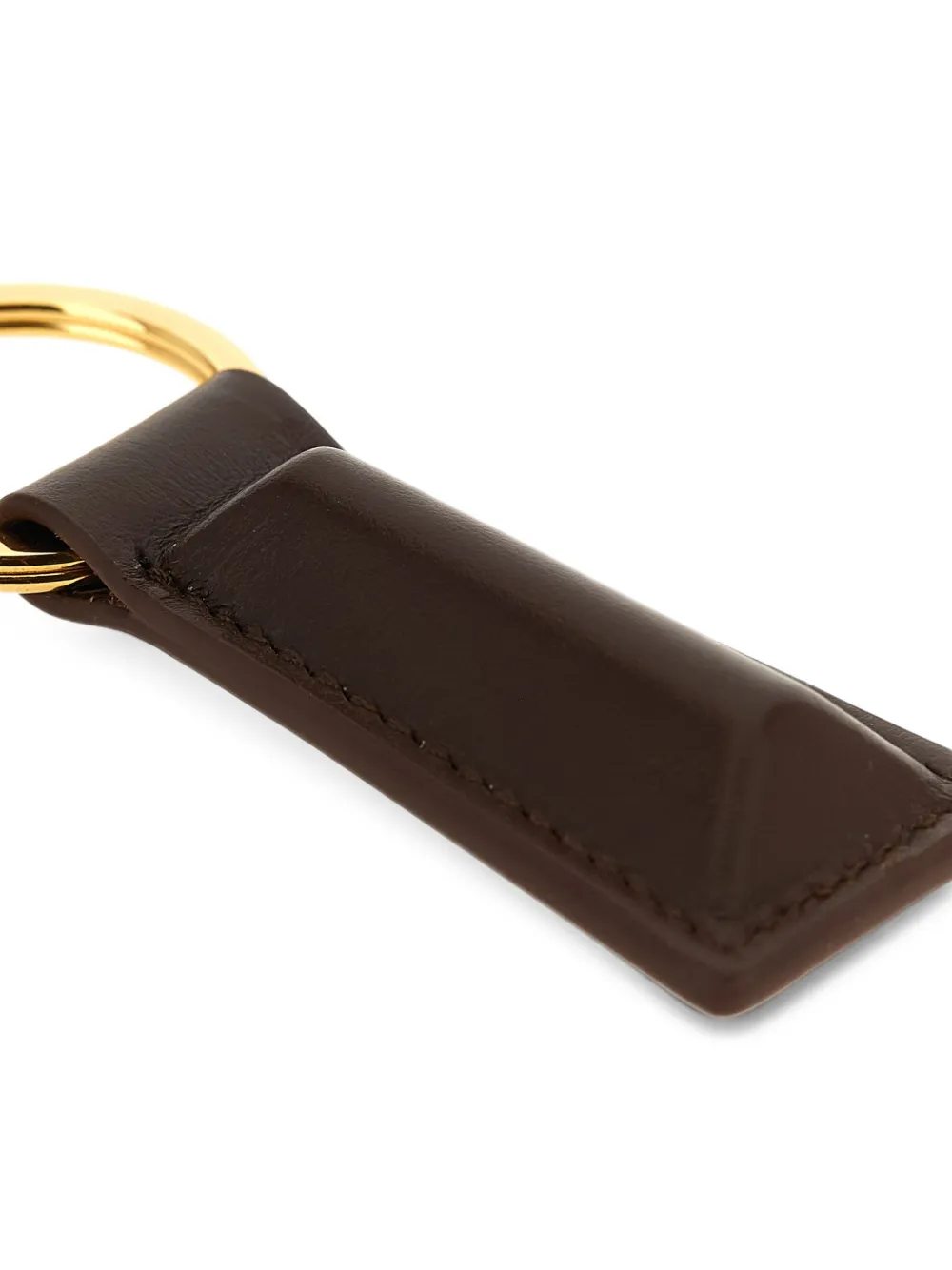 Jil Sander Linea padded leather keyring Bruin