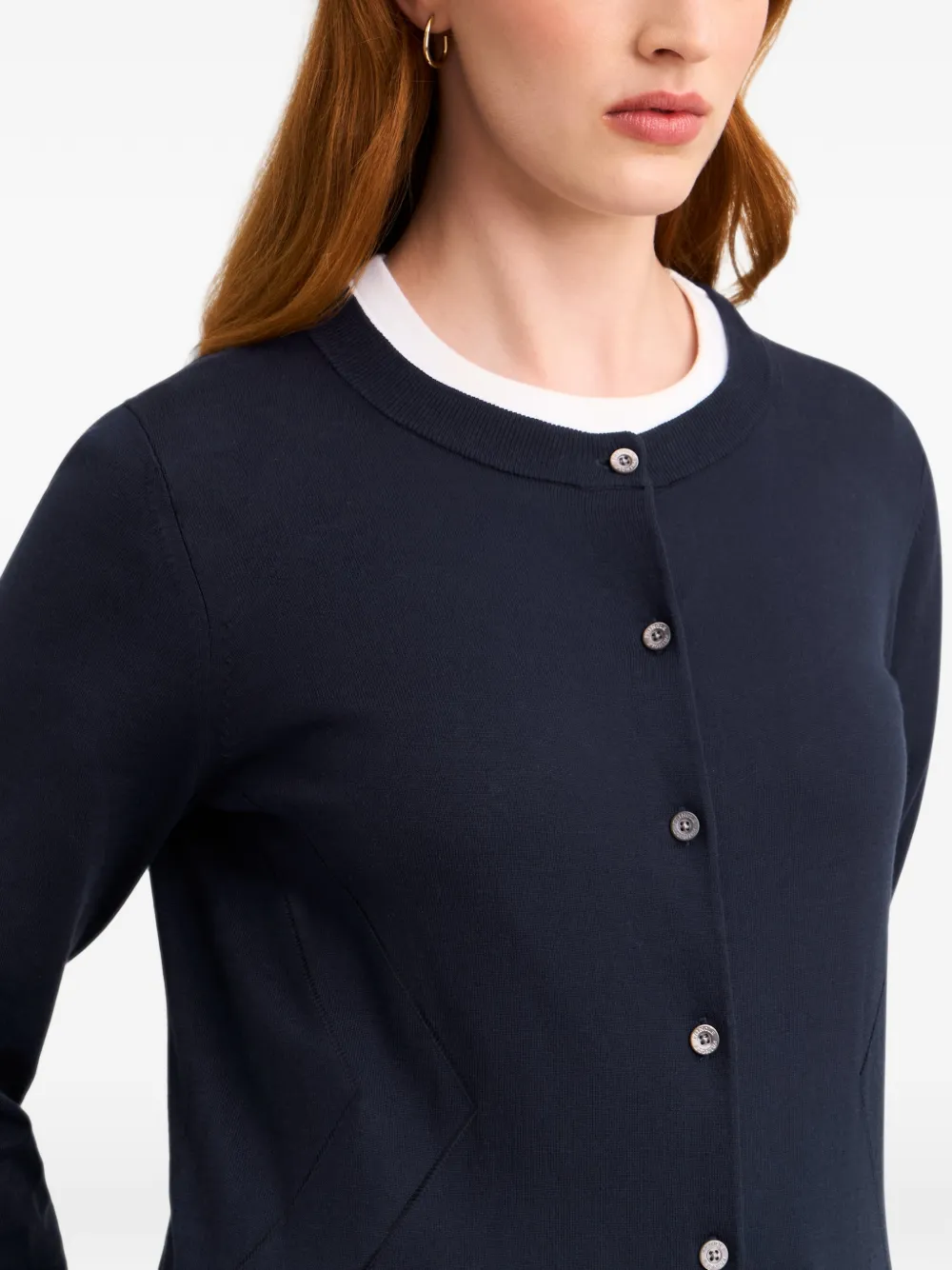 Pringle of Scotland pointelle-knit cardigan Blauw