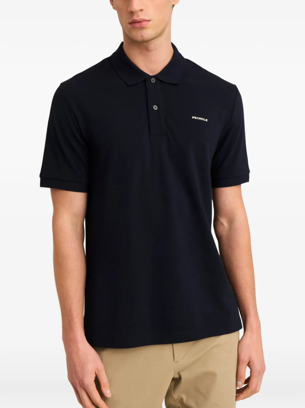 Pringle of Scotland logo-print polo shirt Blauw