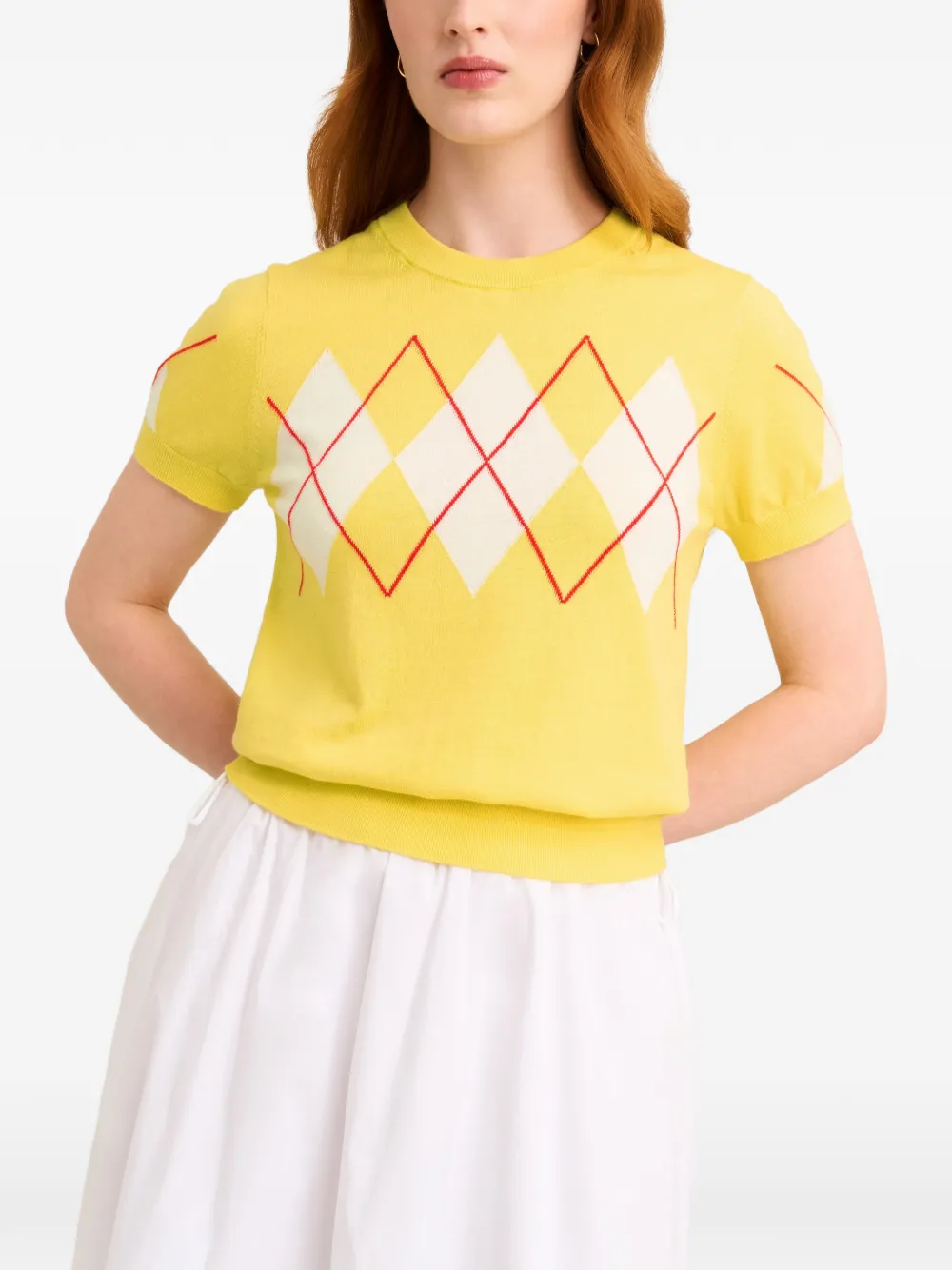 Pringle of Scotland diamond-pattern sweater Geel