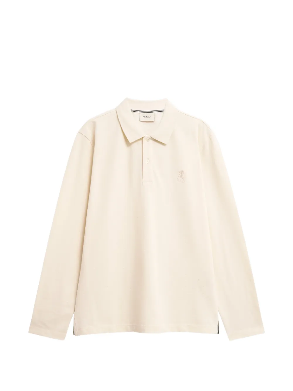 Pringle of Scotland long-sleeve cotton-piqué polo shirt Beige