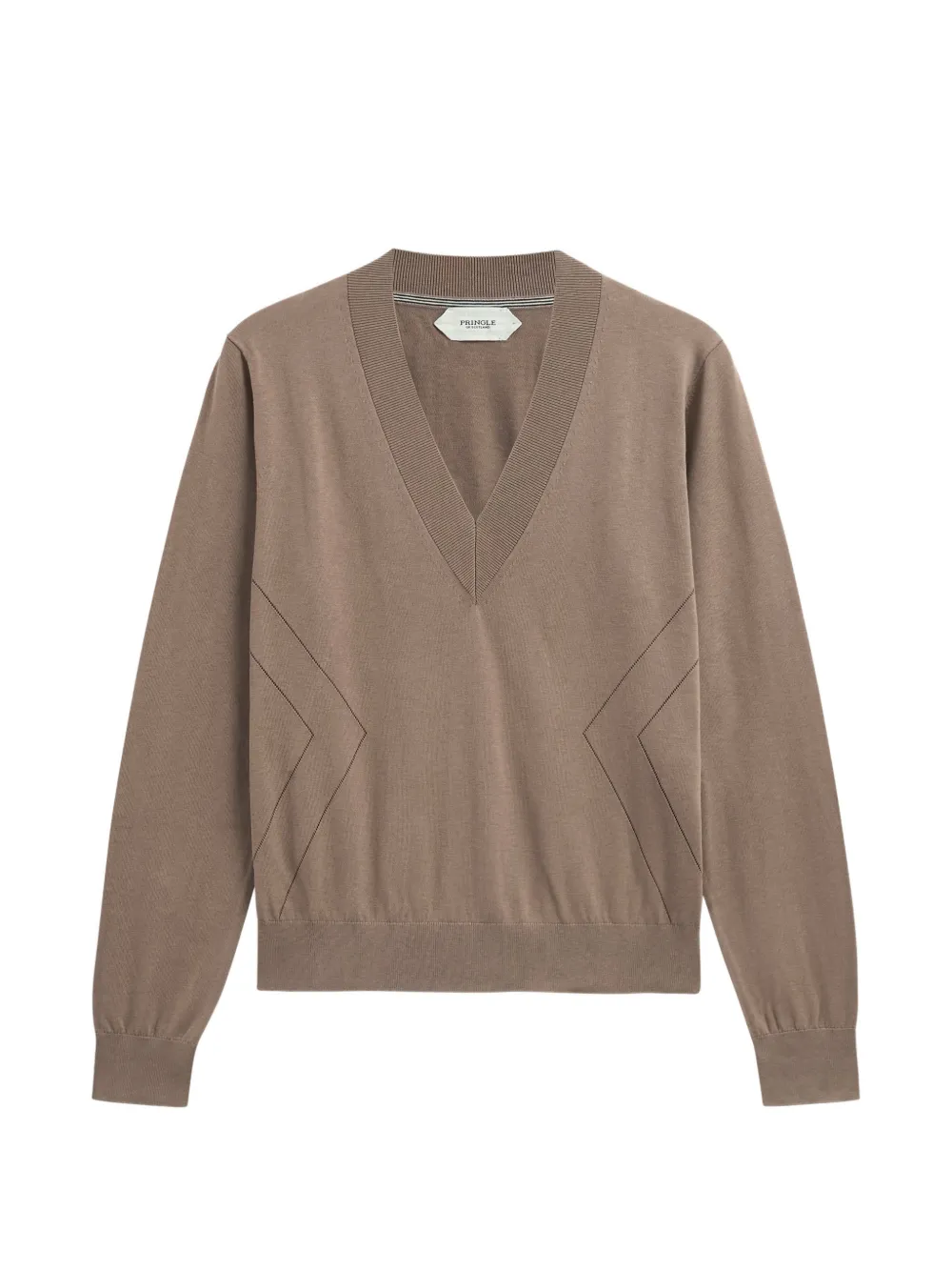 Pringle of Scotland pointelle-knit V-neck sweater Bruin