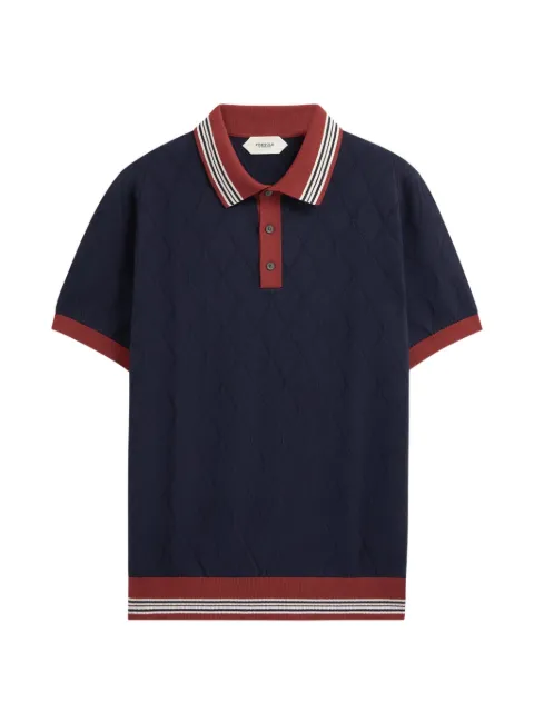 Pringle of Scotland Polo in maglia con texture a rombi