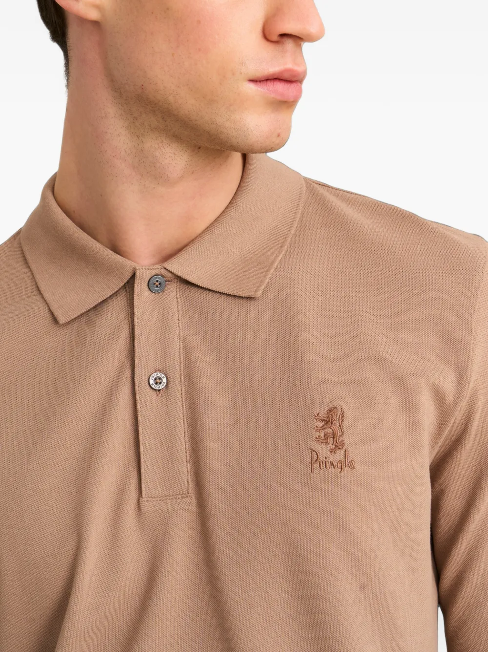 Pringle of Scotland long-sleeve polo shirt Bruin