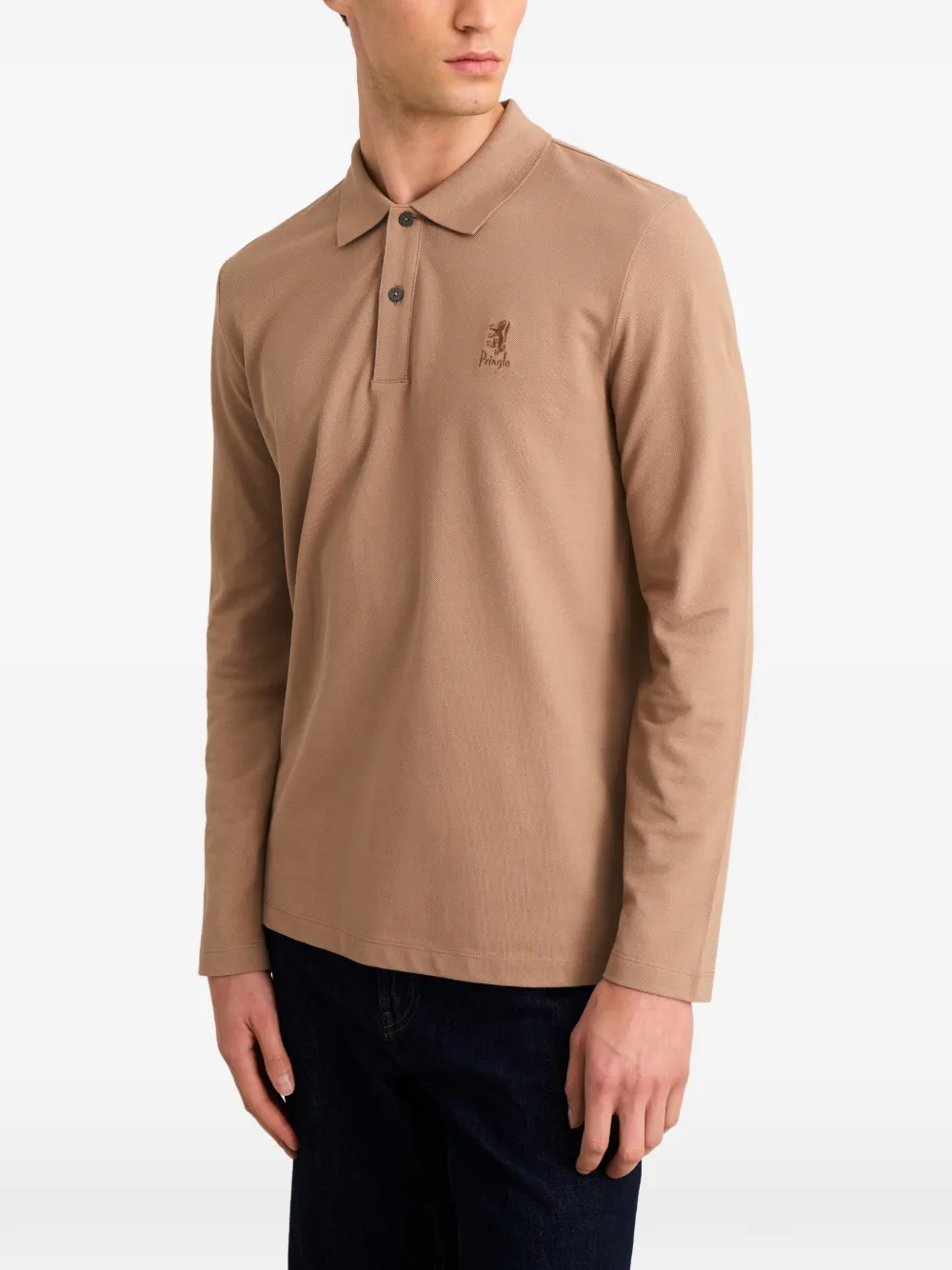 Pringle of Scotland long-sleeve polo shirt Bruin