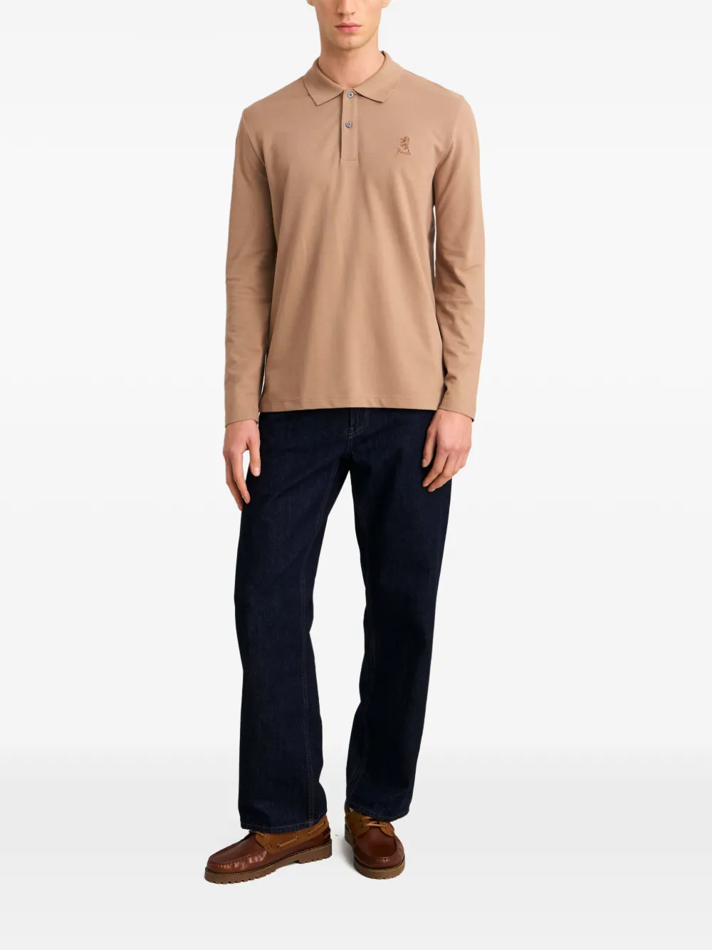 Pringle of Scotland long-sleeve polo shirt Bruin