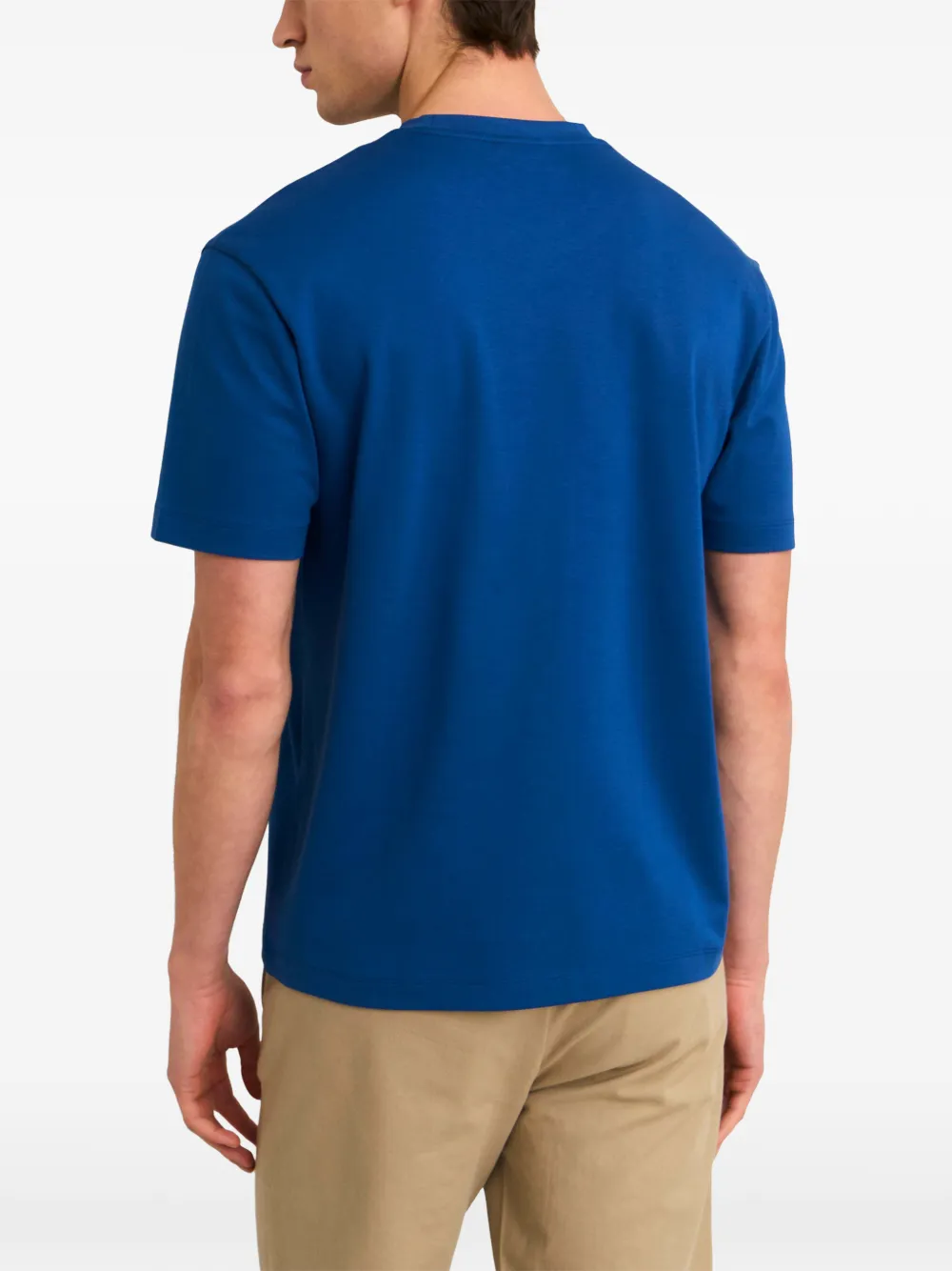 Pringle of Scotland logo-print cotton T-shirt Blauw