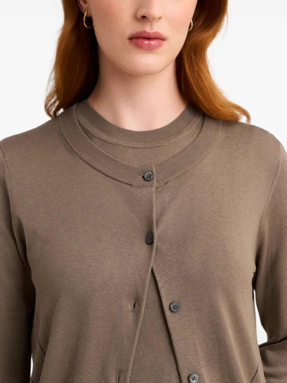 Pringle of Scotland pointelle-knit cardigan Bruin