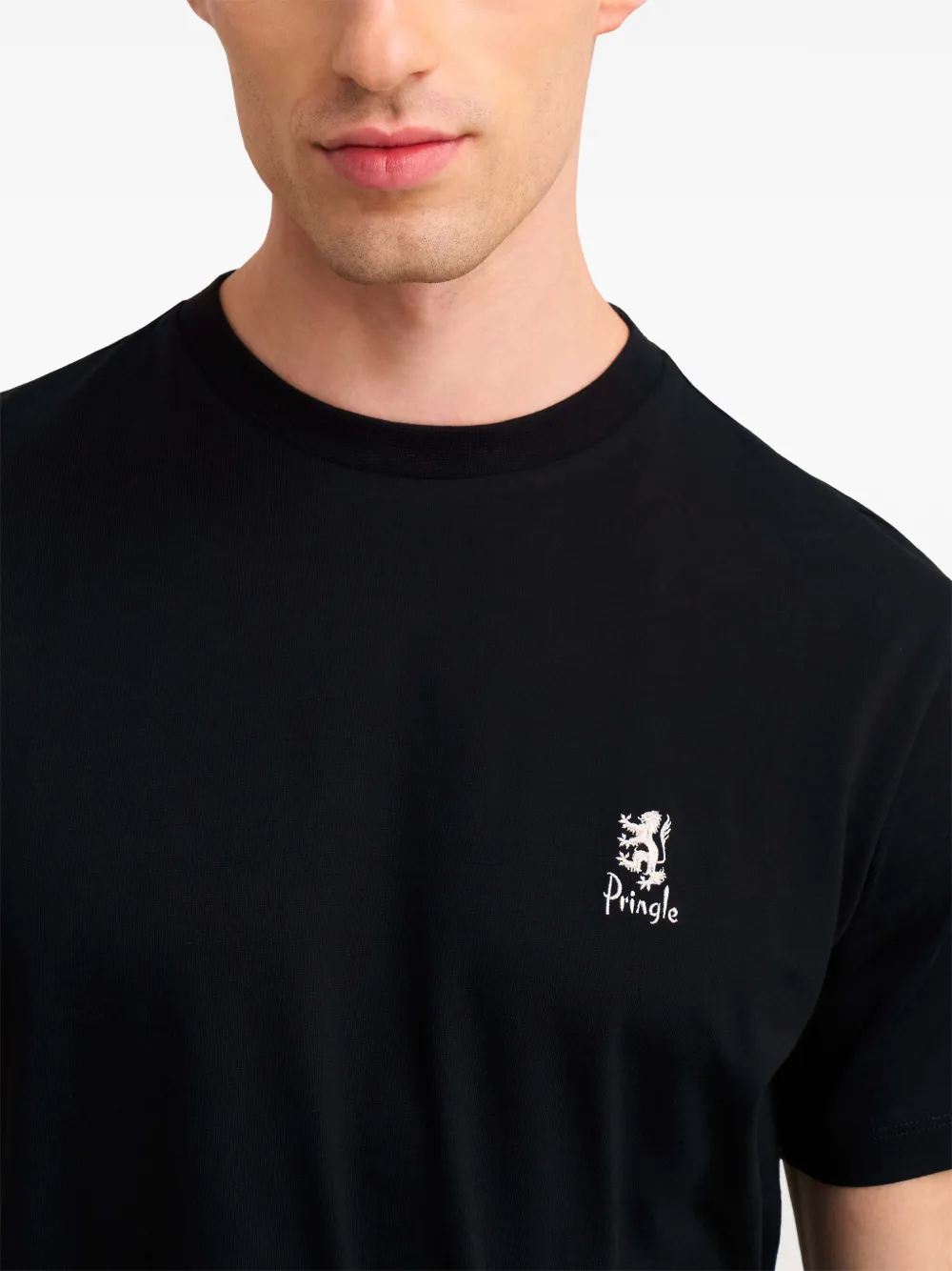 Pringle of Scotland embroidered-logo T-shirt Zwart