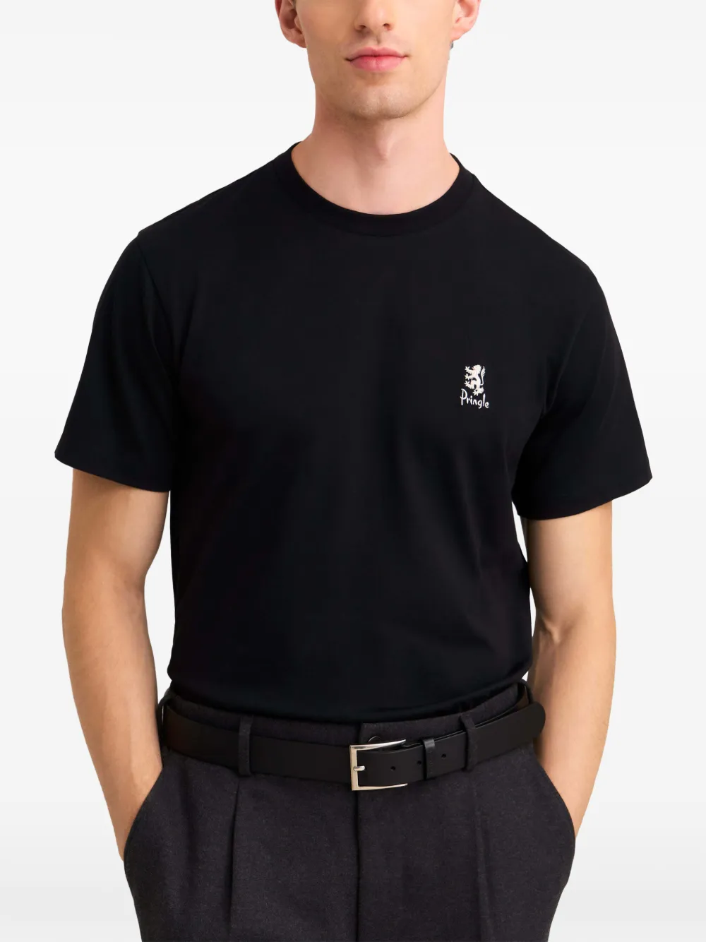 Pringle of Scotland embroidered-logo T-shirt Zwart