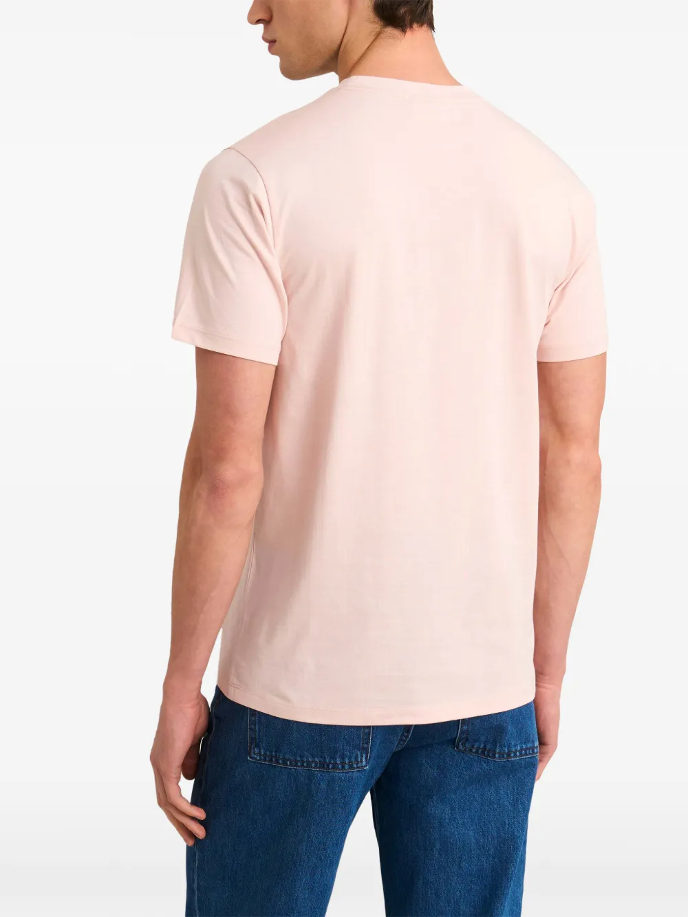 Pringle of Scotland logo-embroidered T-shirt Roze