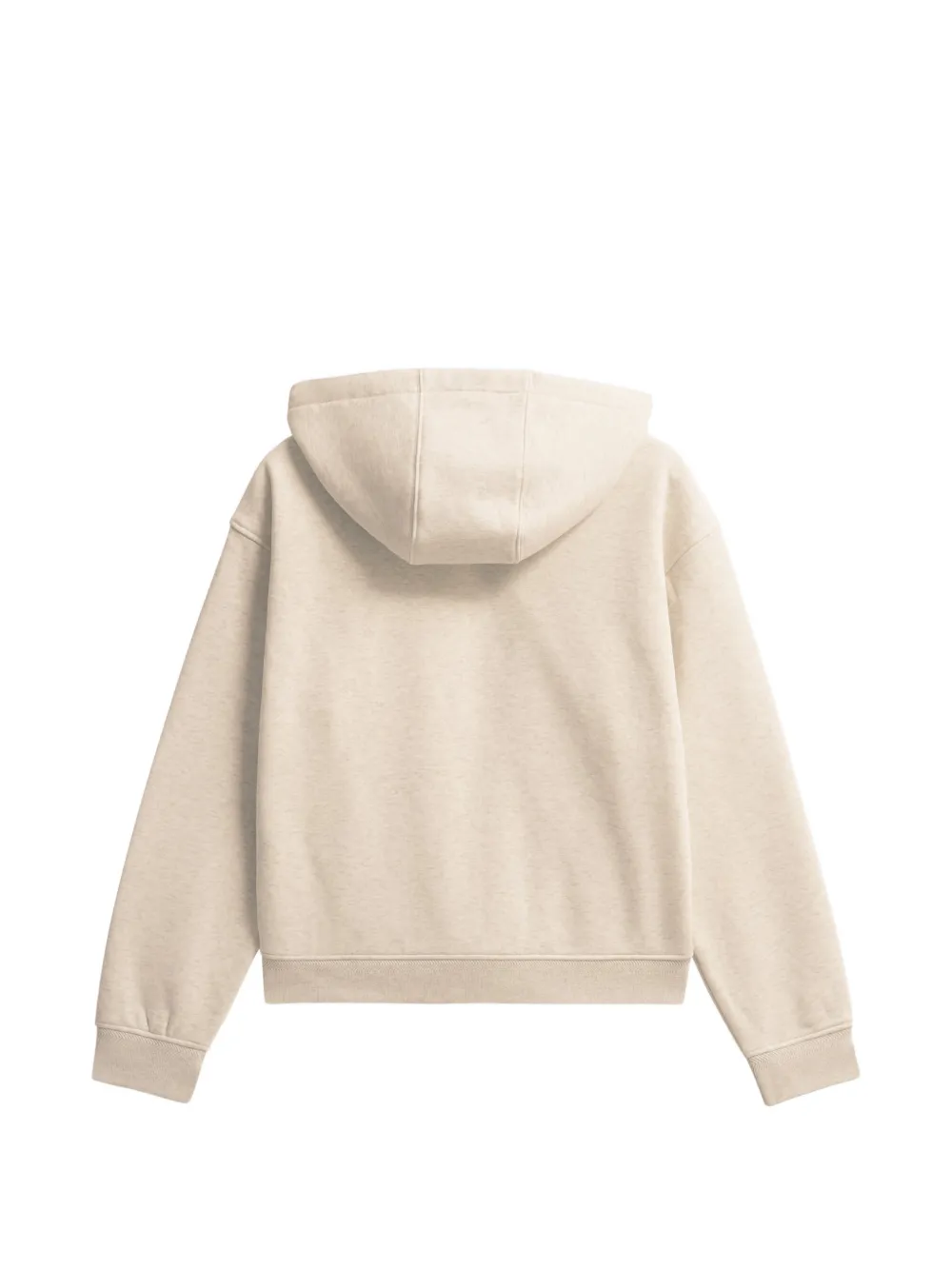 Pringle of Scotland logo-embroidered zip-up hoodie Beige