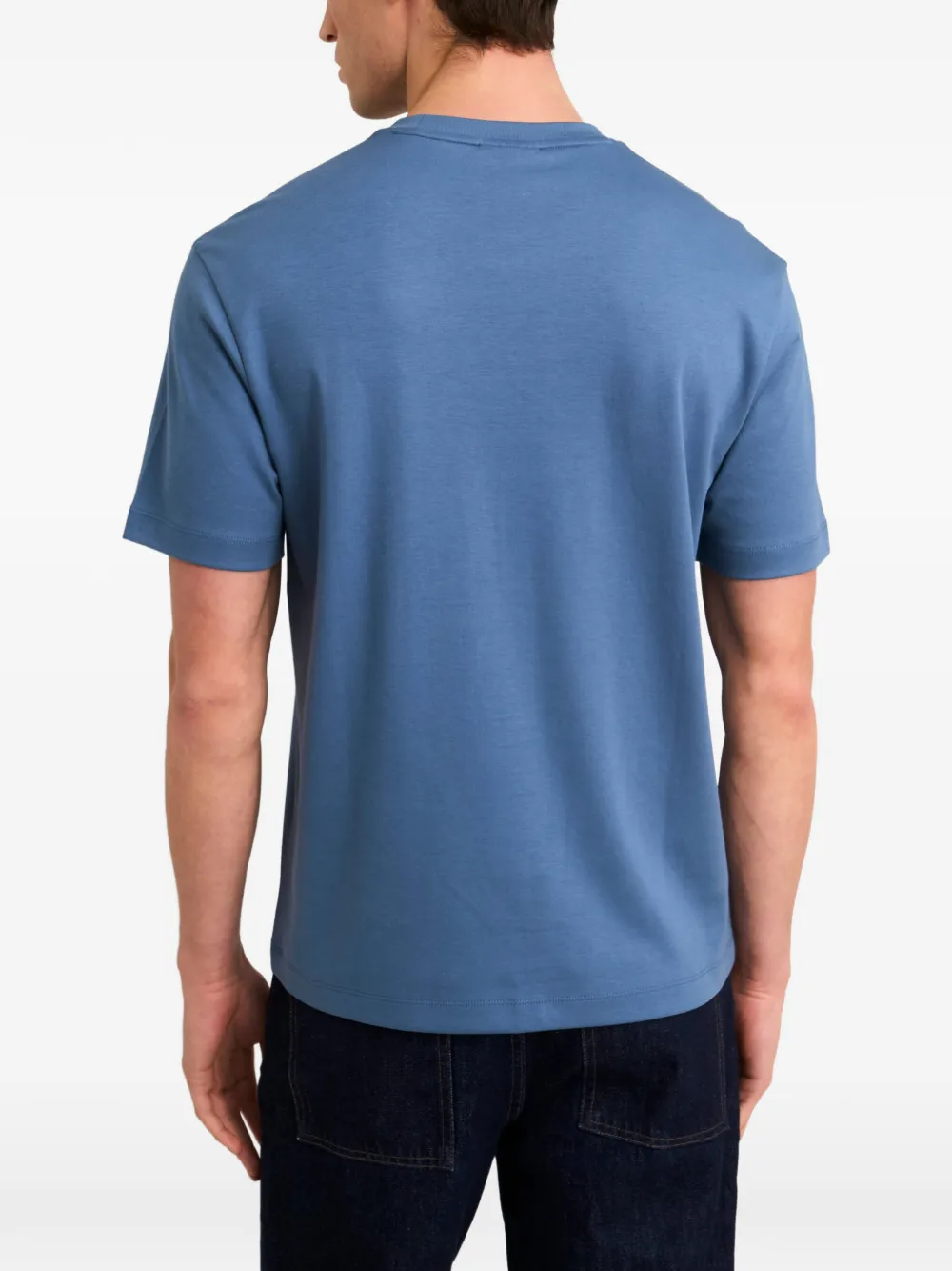 Pringle of Scotland logo-rubberised cotton T-shirt Blauw