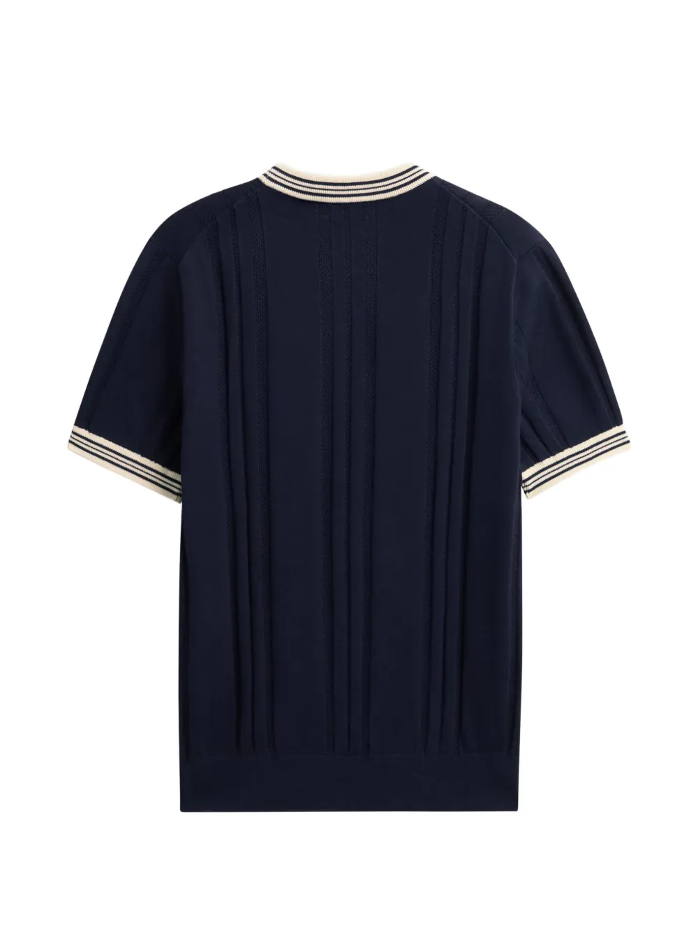 Pringle of Scotland textured-knit T-shirt Blauw