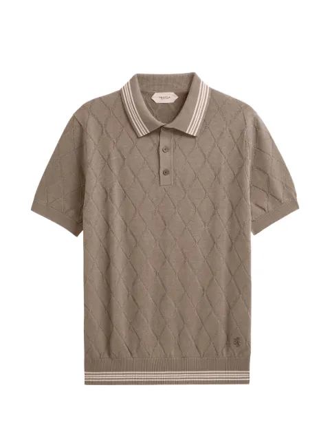 Pringle of Scotland polo en maille à losanges