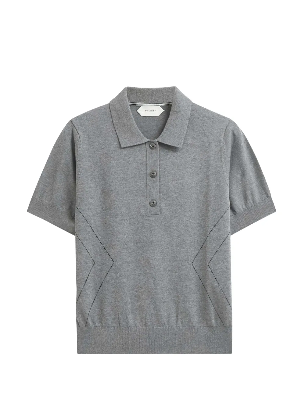 Pringle of Scotland pointelle-knit polo top - Grau