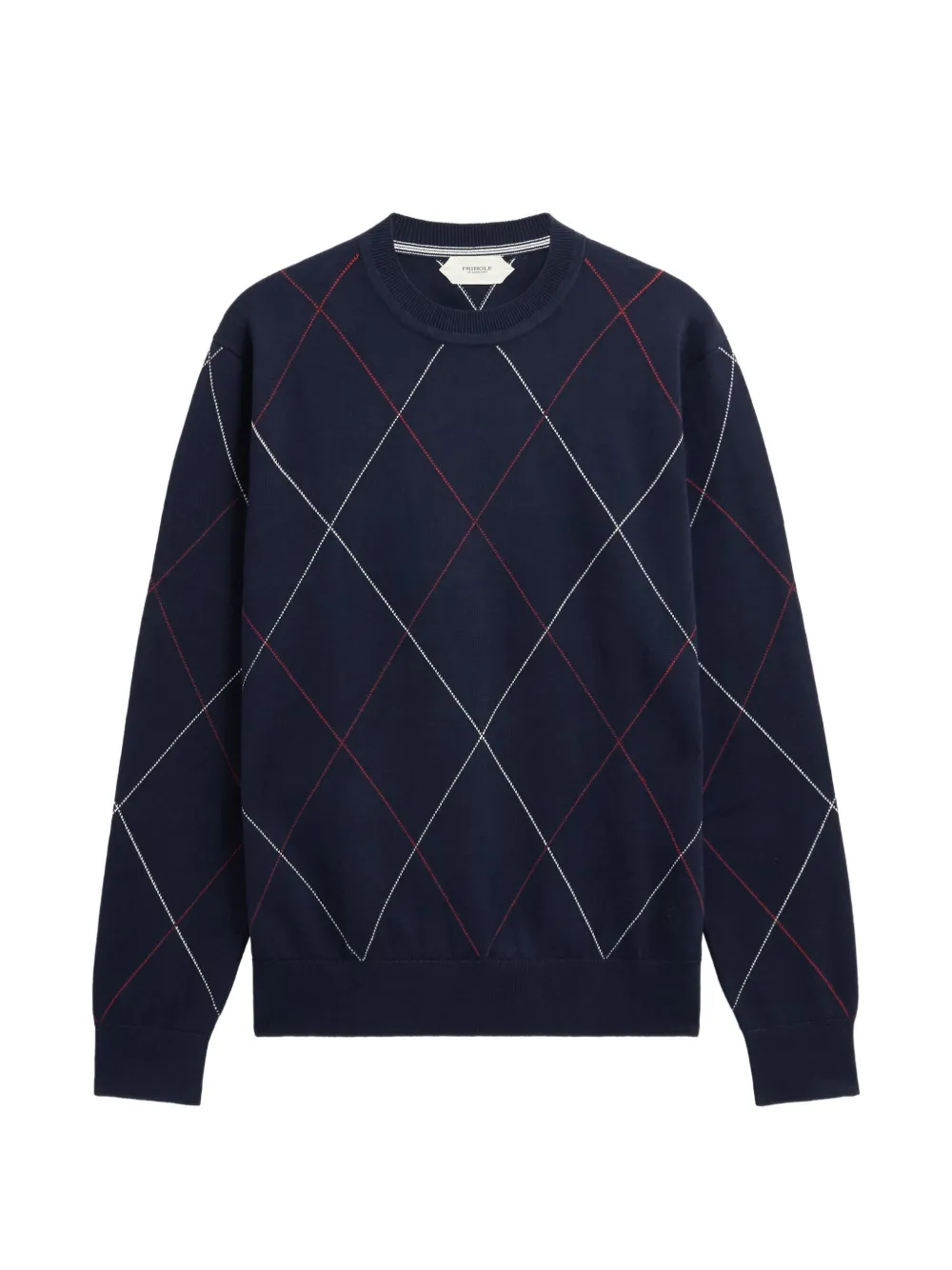 Pringle of Scotland Argyle-pattern intarsia sweater Blauw