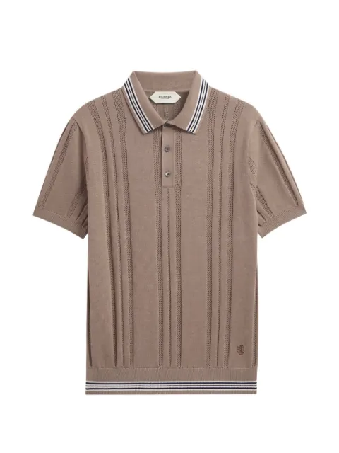 Pringle of Scotland polo en maille à bords rayés