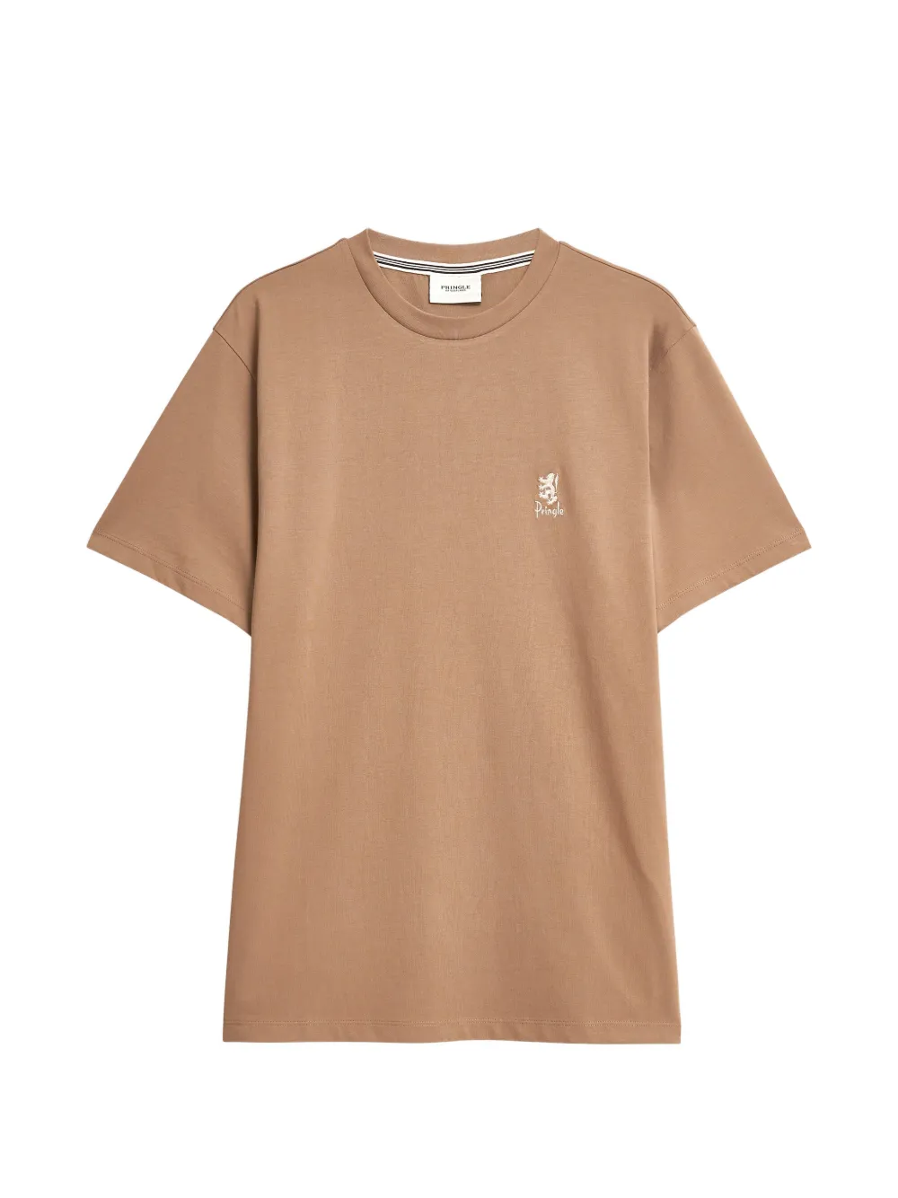 Pringle of Scotland logo-embroidered T-shirt - Marron Pringle of Scotland logo-embroidered T-shirt - Marron